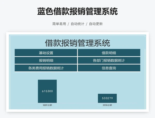 蓝色借款报销管理系统