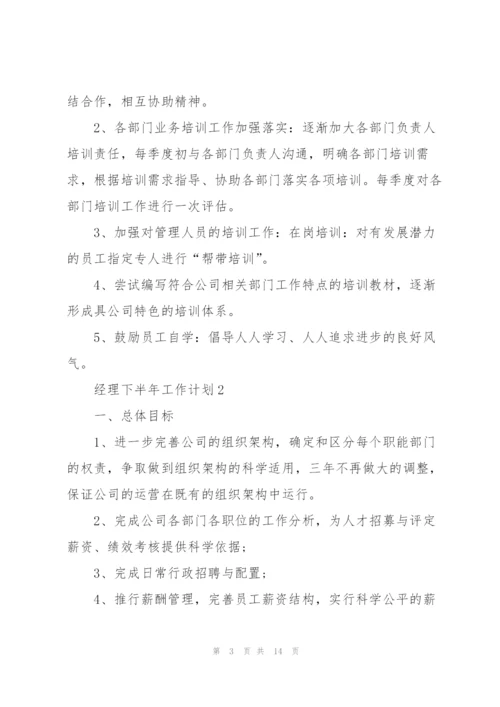 经理下半年工作计划五篇.docx