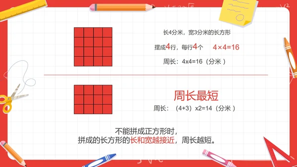 人教版三年级数学长方形和正方形第五课时PPT模板