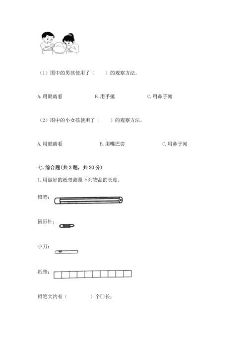 教科版科学一年级上册期末测试卷（培优）.docx
