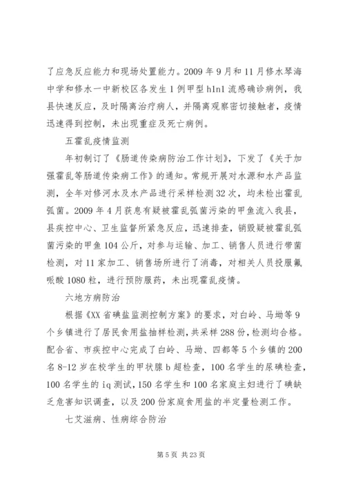 县疾病预防控制中心工作情况汇报.docx