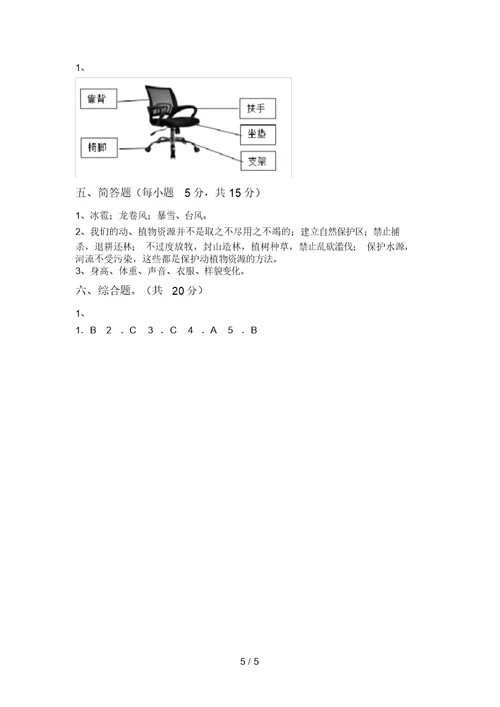 冀教版二年级科学上册期中考试及答案【一套】