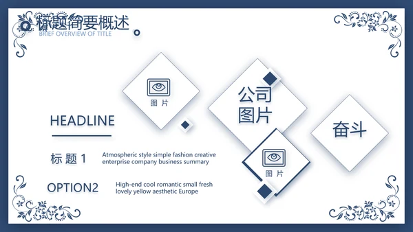 欧式花纹项目创业融资计划书商业计划书PPT