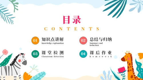 动物王国教学通用PPT模板