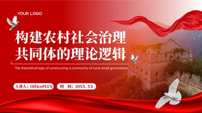 红色党政风构建农村社会治理共同体的理论逻辑PPT模板