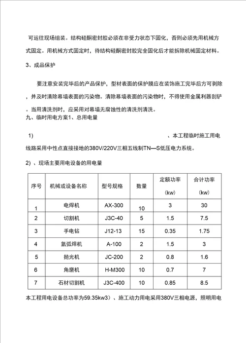 幕墙专项施工方案屋面湿贴