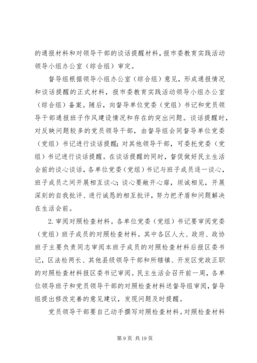 全市党的群众路线教育实践活动督导工作方案.docx