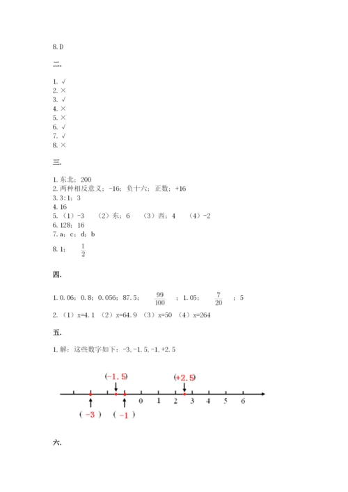 青岛版六年级数学下学期期末测试题带答案（预热题）.docx
