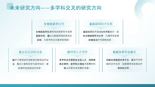 蓝色科技风遗传性疾病治疗探索毕业论文答辩PPT