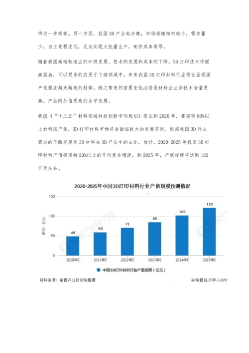 中国3D打印材料行业市场现状及发展前景分析-未来市场规模有望突破百亿元.docx