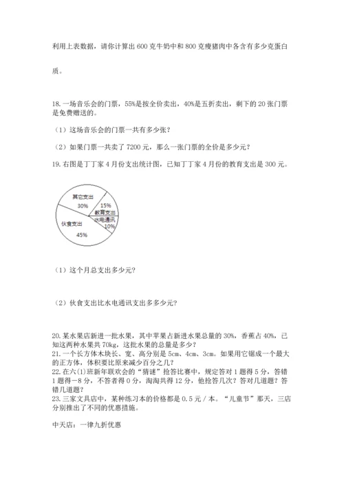 六年级小升初数学应用题50道（满分必刷）.docx