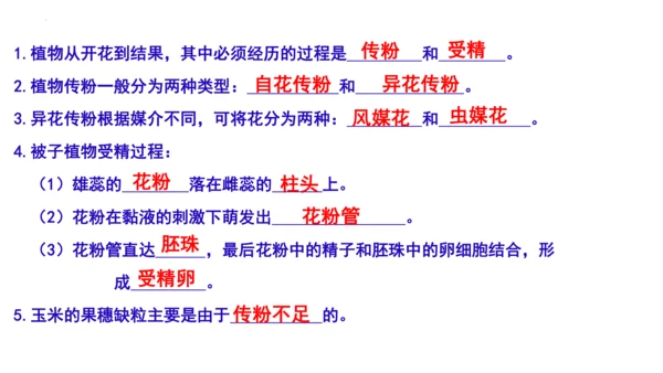 人教版七年级生物上册第三单元第一与二章复习课件(共21张PPT)