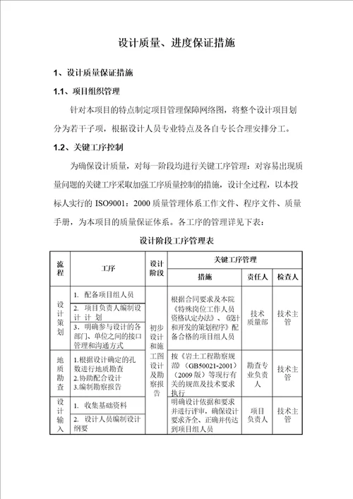 设计质量、进度保证措施