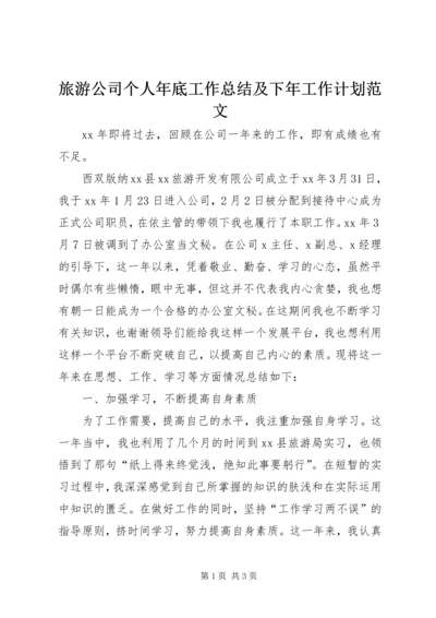 旅游公司个人年底工作总结及下年工作计划范文.docx