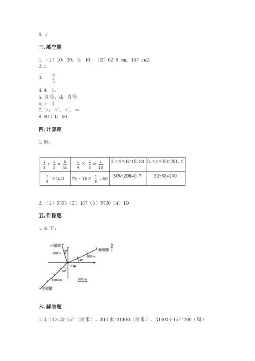 人教版数学六年级上册期末测试卷审定版.docx