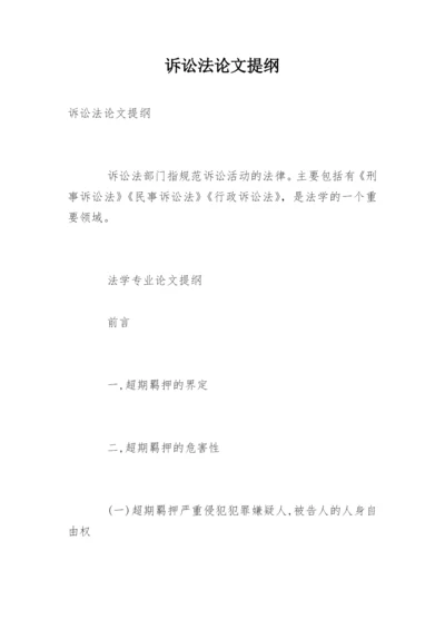 诉讼法论文提纲.docx