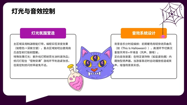 紫色插画风万圣节主题派对策划PPT模板
