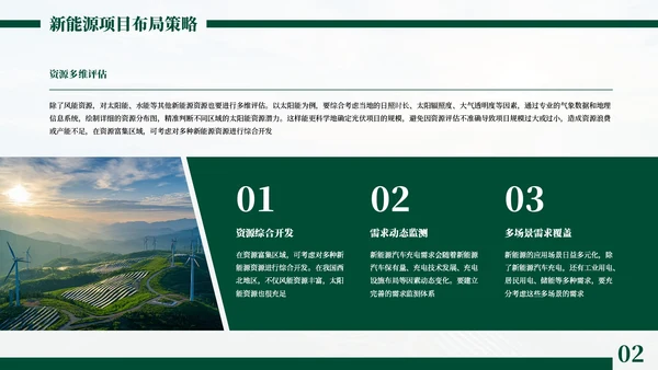 绿色商务新能源项目发展规划PPT模板