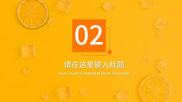 橙色夏季风优雅商务工作汇报通用PPT模板