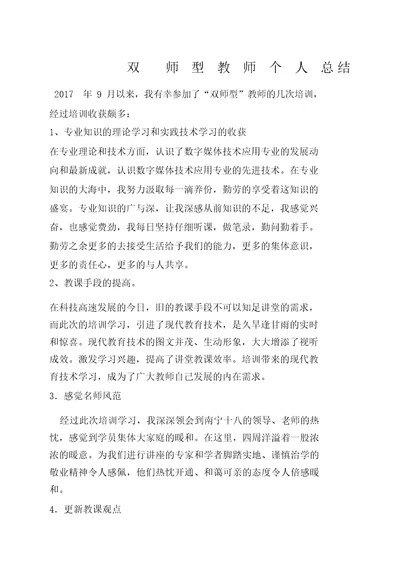 双师型教师个人总结