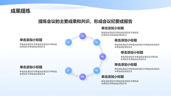 蓝色3D风会议活动流程PPT模板