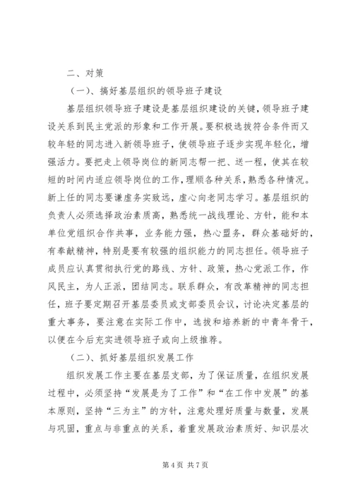 民主党派基层组织建设中的新情况新问题 (4).docx