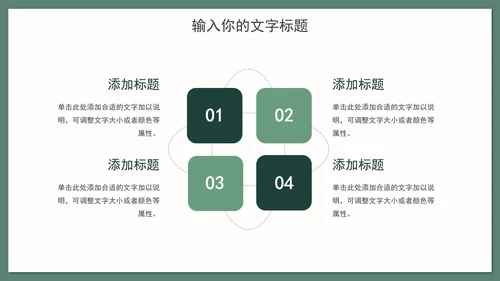 绿色花卉学习汇报PPT模板