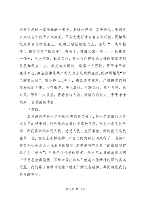 学习廖俊波同志先进事迹心得大全（10篇） (2).docx