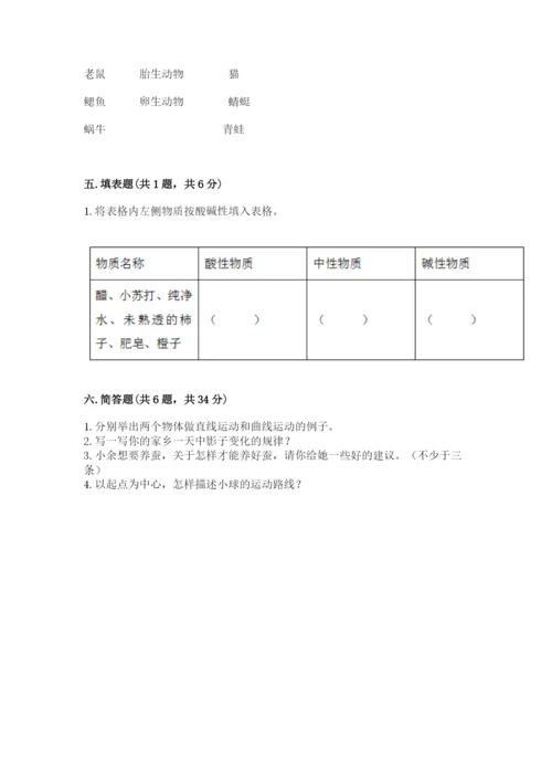 教科版科学三年级下册 期末测试卷（突破训练）.docx