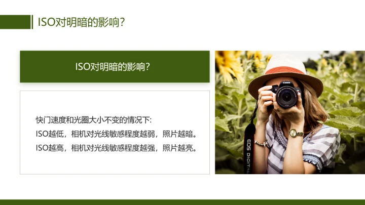 摄影知识培训摄影教程曝光三要素培训课件PPT