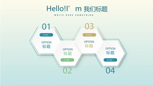 蓝色小清新微立体述职报告PPT动态模板