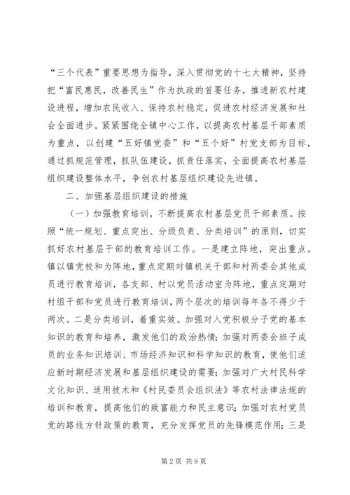 镇党委进一步加强农村组织建设的意见.docx