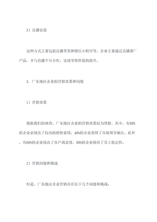 广东营销系统调研报告
