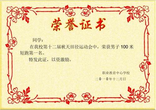 荣誉证书模板总结计划大全