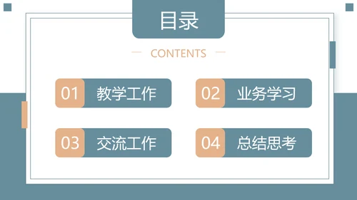 蓝绿色简约风教育研究课题总结PPT
