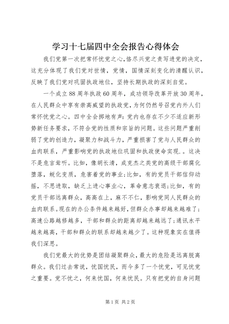 学习十七届四中全会报告心得体会.docx
