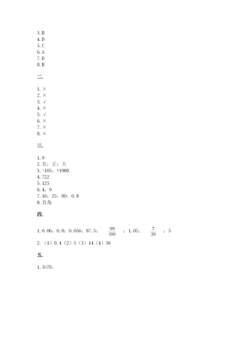 沪教版六年级数学下学期期末测试题含完整答案【考点梳理】.docx