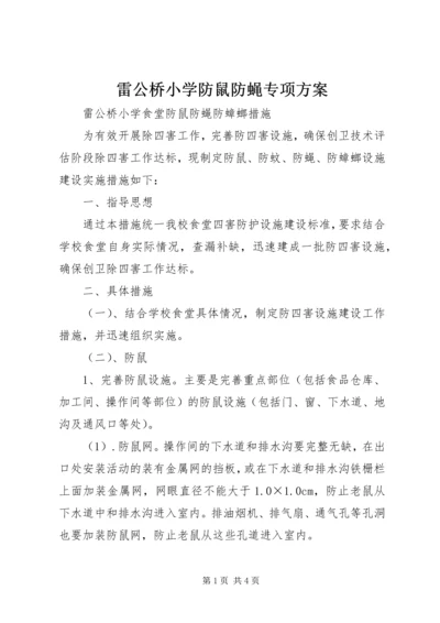 雷公桥小学防鼠防蝇专项方案.docx