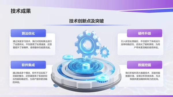 蓝色科技风科技项目汇报PPT模板
