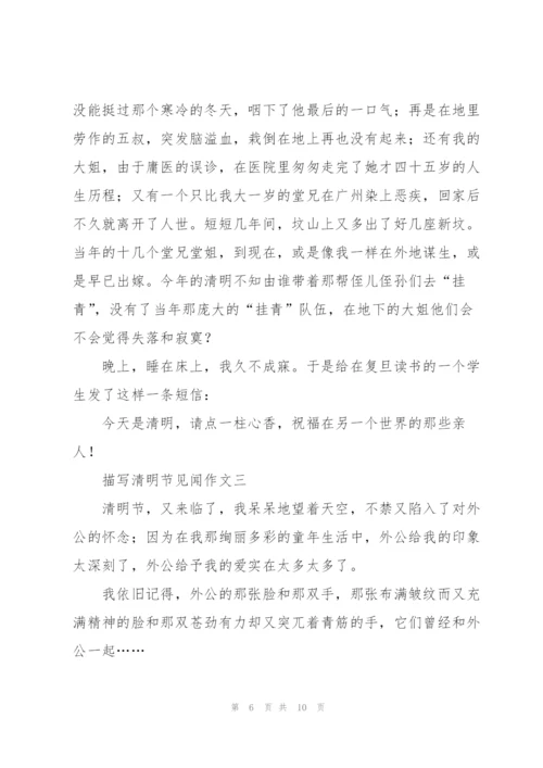 描写清明节见闻作文5篇.docx