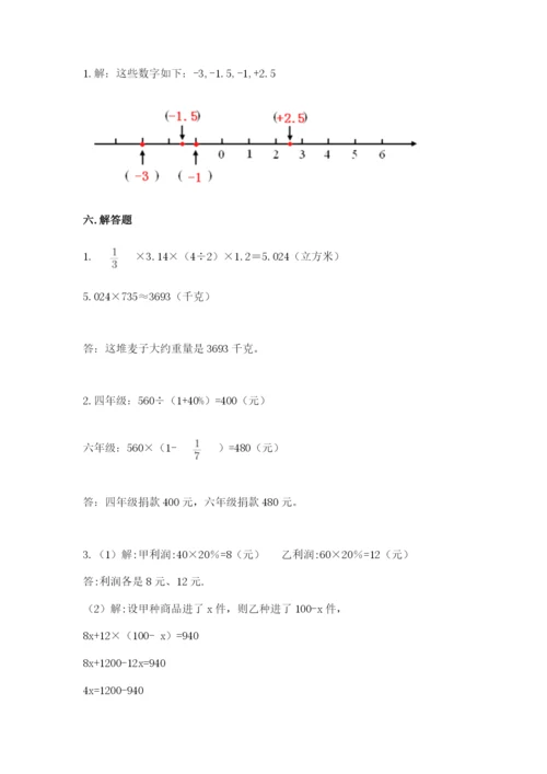 四川省小升初数学期末测试卷推荐.docx