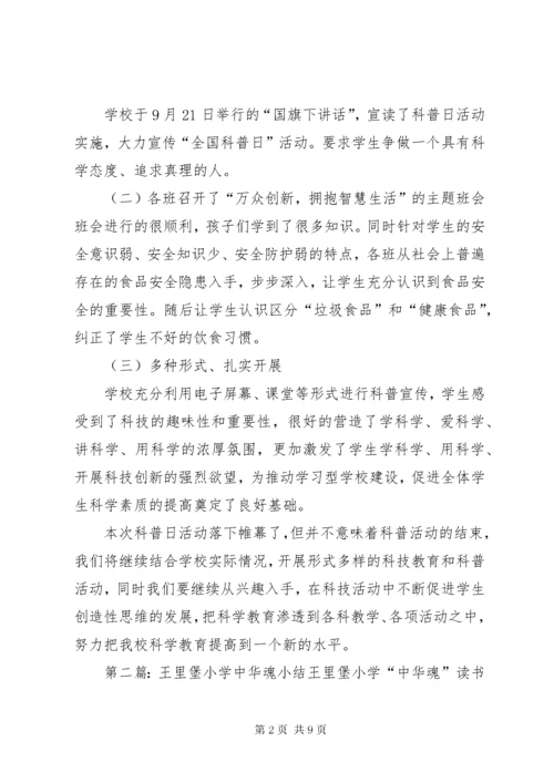 6王里堡小学科普日活动总结_.docx