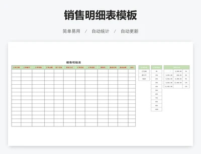 销售明细表模板
