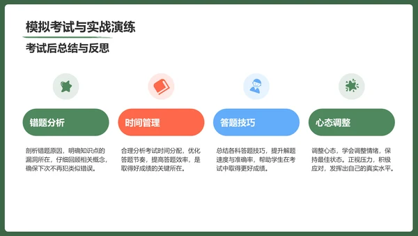 绿色手绘风保持状态，赢在高考冲刺期PPT模板