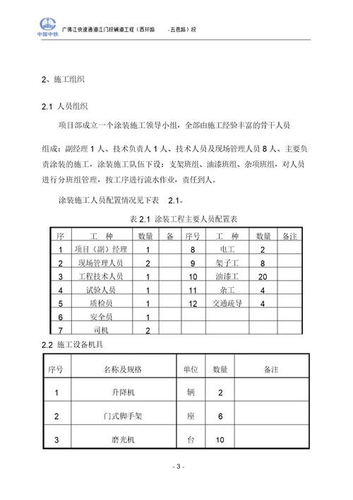 桥梁涂装专项施工方案