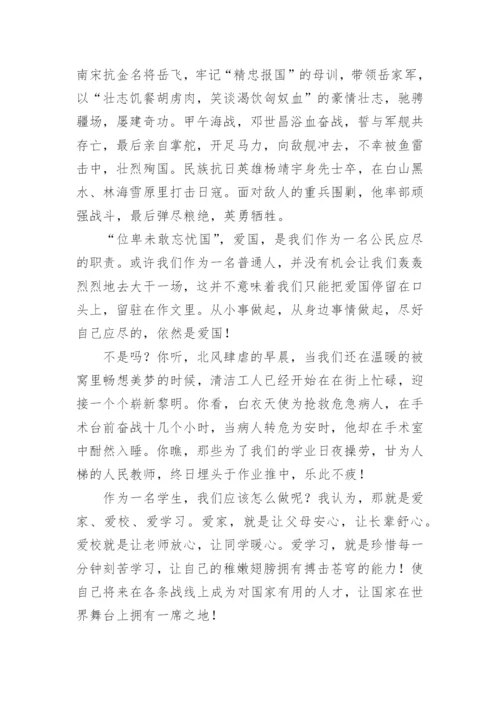 爱国从小事做起演讲稿.docx
