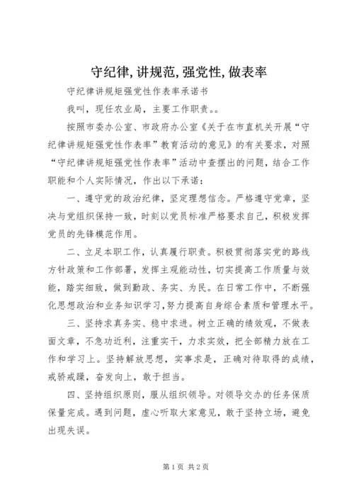 守纪律,讲规范,强党性,做表率 (3).docx