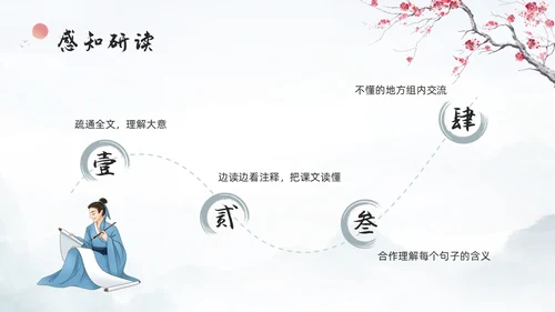 浅色古风铁杵成针PPT模板宣传PPT动态PPT成语故事