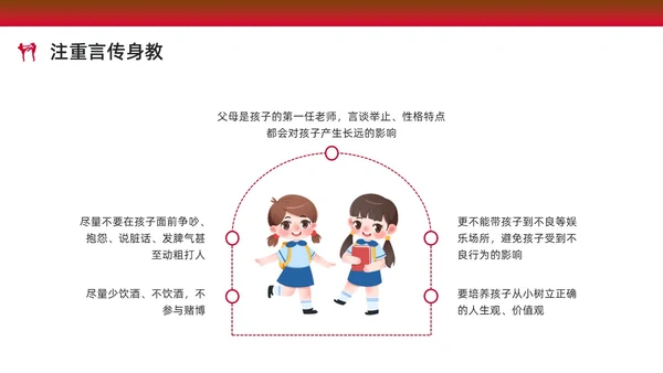红色水彩简约预防校园欺凌家长会PPT课件