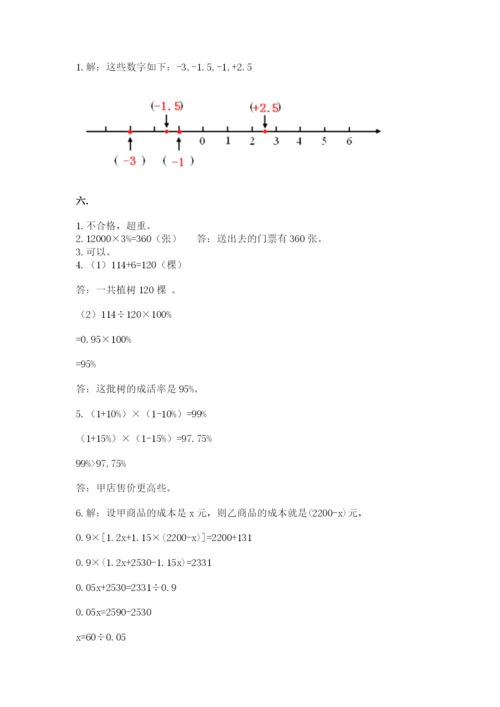 西师大版六年级数学下学期期末测试题精品【名师推荐】.docx